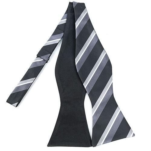 蝶ネクタイ ブラック リバーシブル クラシカル ストライプ ボウタイ パーティー フォーマル メンズアクセサリー |  | 02