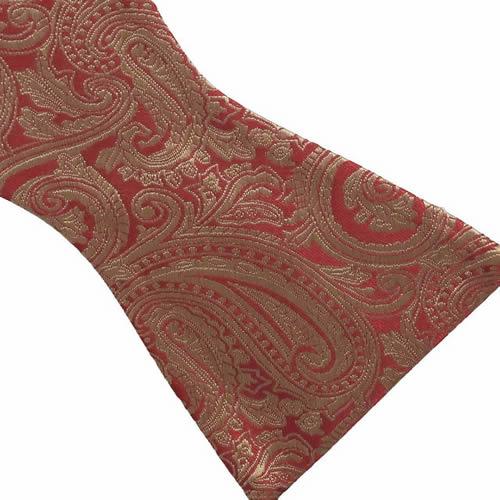 蝶ネクタイ レッド ゴールド ペイズリー ボウタイ パーティー フォーマル メンズアクセサリー |  | 02