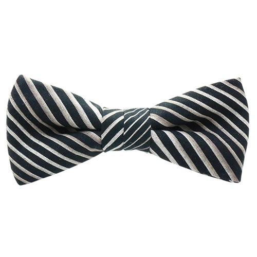 蝶ネクタイ 小倉織 ストライプ オリジナル ボウタイ 無彩 簡易装着タイプ |  | 01