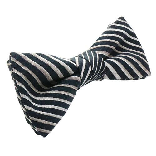 蝶ネクタイ 小倉織 ストライプ オリジナル ボウタイ 無彩 簡易装着タイプ |  | 02