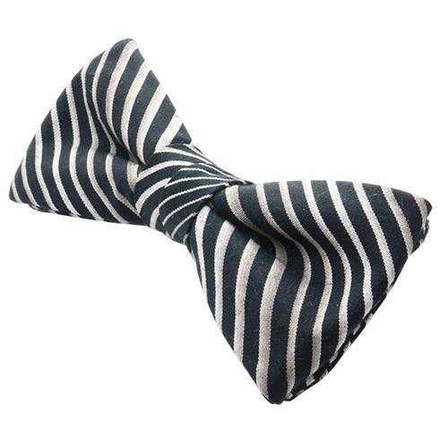 蝶ネクタイ 小倉織 ストライプ オリジナル ボウタイ 無彩 簡易装着タイプ |  | 03