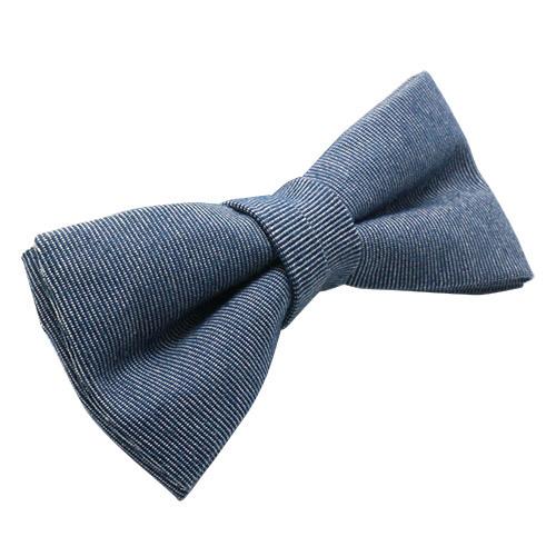 蝶ネクタイ スキンアウェア オーガニックコットン デニム ネイビー ボウタイ 簡易装着タイプ |  | 02