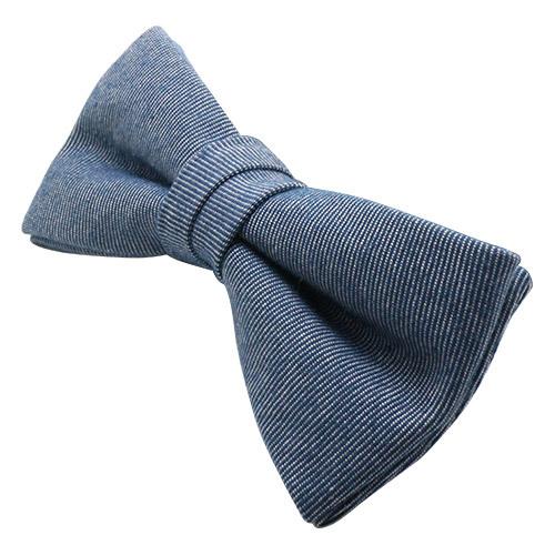 蝶ネクタイ スキンアウェア オーガニックコットン デニム ネイビー ボウタイ 簡易装着タイプ |  | 03