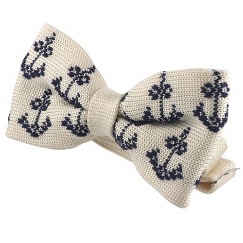 ニットタイ 蝶ネクタイ オフホワイト アンカー 錨 ボウタイ パーティー フォーマル メンズアクセサリー |  | 03