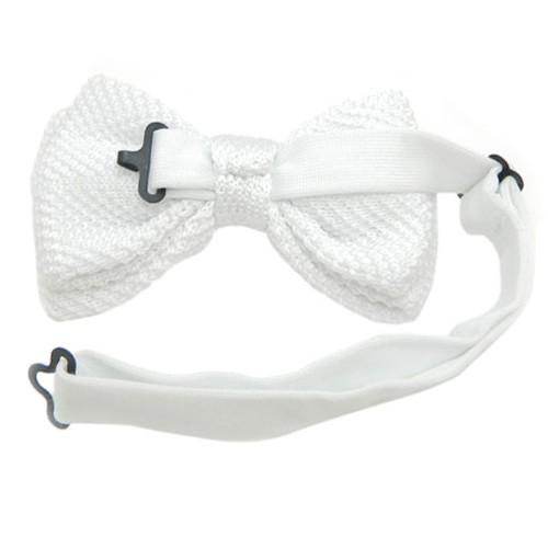 ニット 蝶ネクタイ ホワイト ボウタイ 簡易装着 簡単 パーティー フォーマル 即納 メンズアクセサリー |  | 02