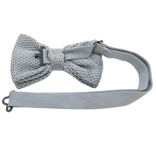 ニット 蝶ネクタイ グレー ボウタイ 簡易装着 簡単 パーティー フォーマル メンズアクセサリー |  | 02