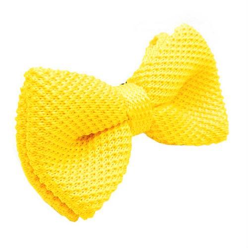 ニット 蝶ネクタイ イエロー ボウタイ 簡易装着 簡単 パーティー フォーマル メンズアクセサリー |  | 02
