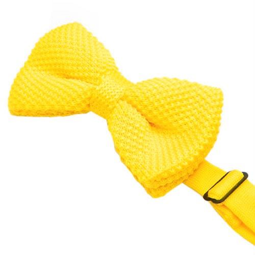 ニット 蝶ネクタイ イエロー ボウタイ 簡易装着 簡単 パーティー フォーマル メンズアクセサリー |  | 03