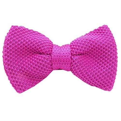 ニット 蝶ネクタイ ホットピンク ボウタイ 簡易装着 簡単 パーティー フォーマル メンズアクセサリー |  | 01