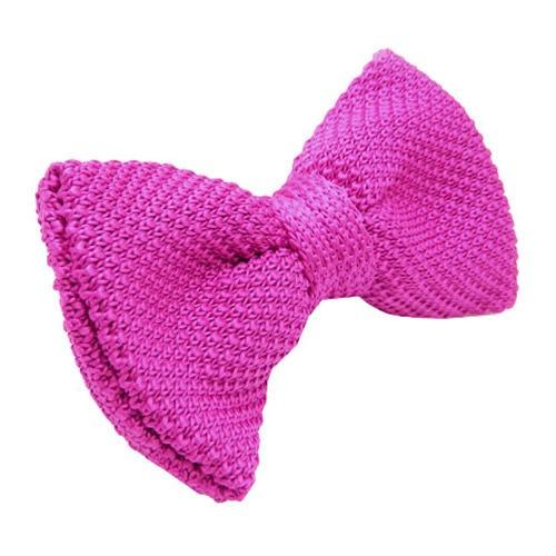 ニット 蝶ネクタイ ホットピンク ボウタイ 簡易装着 簡単 パーティー フォーマル メンズアクセサリー |  | 02