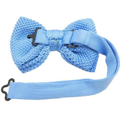 ニット 蝶ネクタイ スカイブルー ボウタイ 簡易装着 簡単 パーティー フォーマル メンズアクセサリー |  | 03