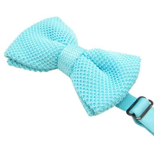 ニット 蝶ネクタイ アイスブルー ボウタイ 簡易装着 簡単 パーティー フォーマル メンズアクセサリー |  | 02