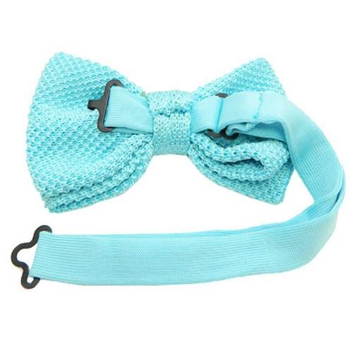ニット 蝶ネクタイ アイスブルー ボウタイ 簡易装着 簡単 パーティー フォーマル メンズアクセサリー |  | 03