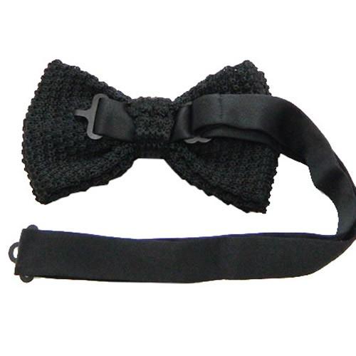 ニット 蝶ネクタイ ブラック ホワイト ドット ニットタイ 簡易装着 簡単 パーティー フォーマル メンズアクセサリー |  | 03