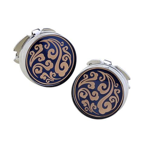 ボタンカバー ネイビー ゴールド ツタ 植物模様 |  | 02