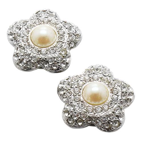 ボタンカバー クリスタル フラワー パール |  | 01