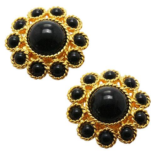 ボタンカバー ブラック フラワー |  | 01