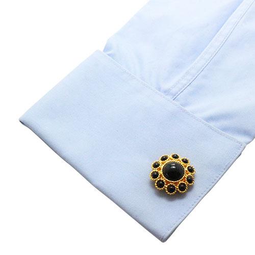 ボタンカバー ブラック フラワー |  | 04