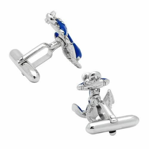 SWANK スワンク カフス ネクタイピン セット ブルー イカリ カフスボタン カフリンクス タイバー タイクリップ |  | 02