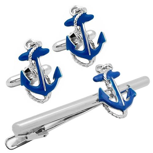 SWANK スワンク カフス ネクタイピン セット ブルー イカリ カフスボタン カフリンクス タイバー タイクリップ |  | 04