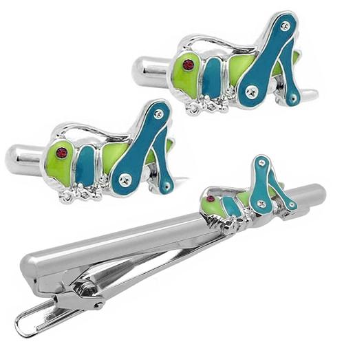 SWANK スワンク カフス ネクタイピン セット グリーン バッタ カフスボタン カフリンクス タイバー タイクリップ |  | 05