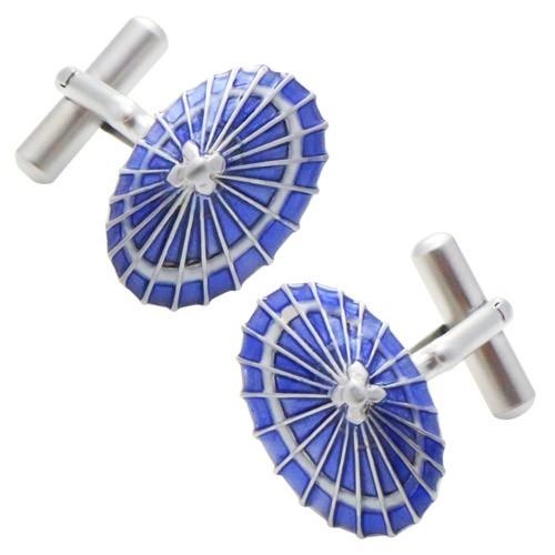 カフスボタン 和傘 番傘 パープル カフス カフリンクス メンズアクセサリー |  | 01