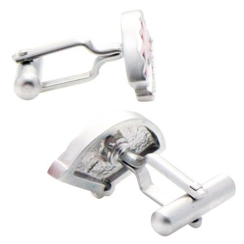 カフスボタン 扇 扇子 団扇 レッド カフス カフリンクス メンズアクセサリー |  | 03