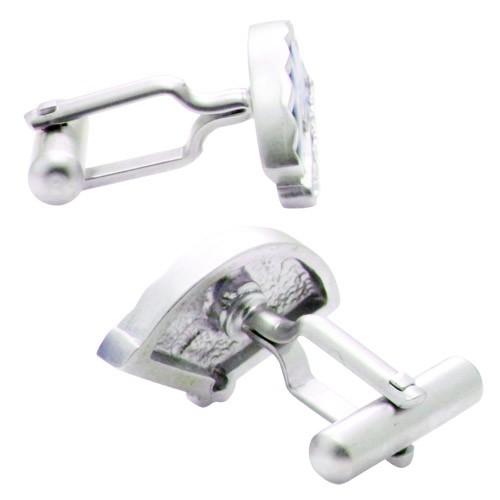 カフスボタン 扇 扇子 団扇 ブルー カフス カフリンクス メンズアクセサリー |  | 03