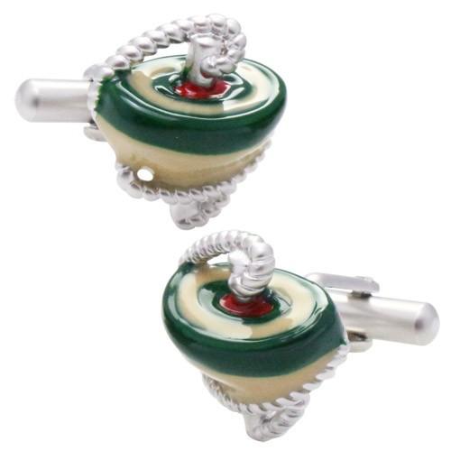 カフスボタン 駒 グリーン カフス カフリンクス メンズアクセサリー |  | 01