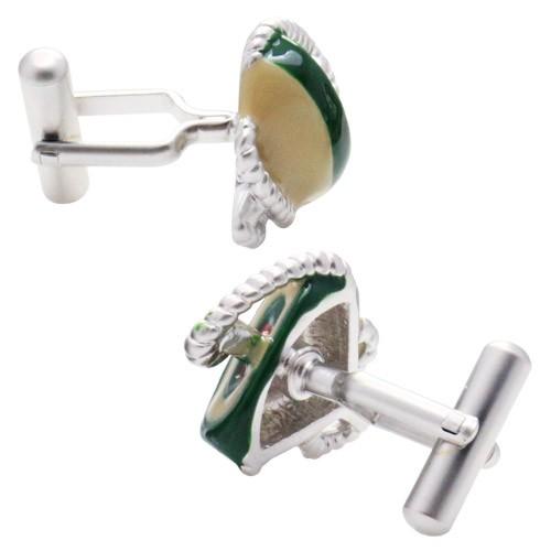 カフスボタン 駒 グリーン カフス カフリンクス メンズアクセサリー |  | 03