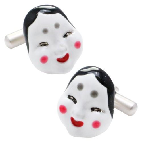 カフスボタン おかめ おたふく カフス カフリンクス メンズアクセサリー |  | 01