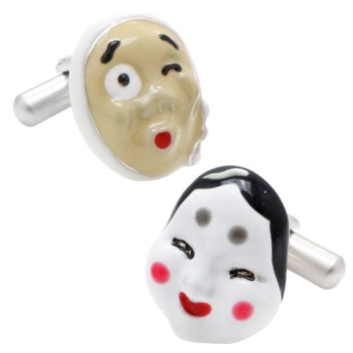 カフスボタン ひょっとこ お多福 カフス カフリンクス メンズアクセサリー |  | 01