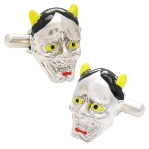 カフスボタン 般若 鬼 お面 カフス カフリンクス メンズアクセサリー |  | 01