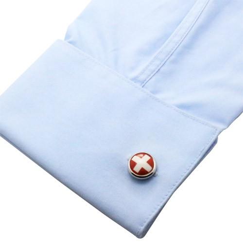 カフスボタン スイス 国旗 カフス カフリンクス メンズアクセサリー |  | 04