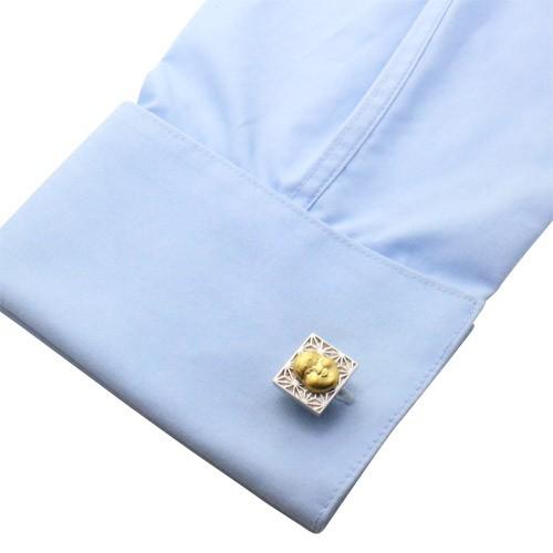 カフスボタン おかめ おたふく ゴールド カフス カフリンクス メンズアクセサリー |  | 04