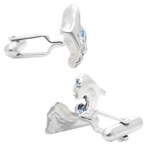 SWANK スワンク 神奈川沖浪裏 波涛 カフス ネクタイピン セット カフスボタン カフリンクス タイバー タイクリップ |  | 03