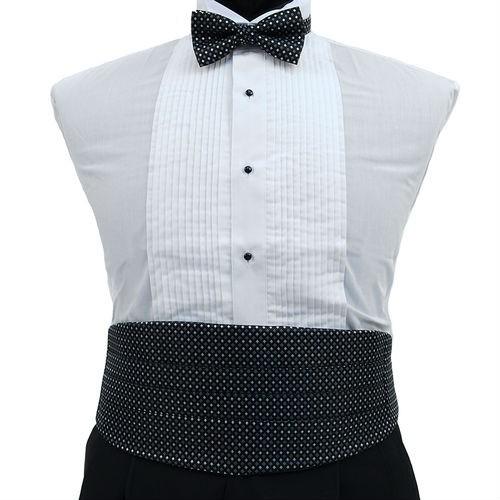 受賞店舗 カマーバンド 蝶ネクタイ ホワイト スクエア ドット 気質アップ Kwsrbd Com