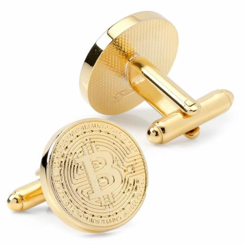 カフス カフスボタン ゴールド 仮想通貨 ビットコイン カフリンクス |  | 01
