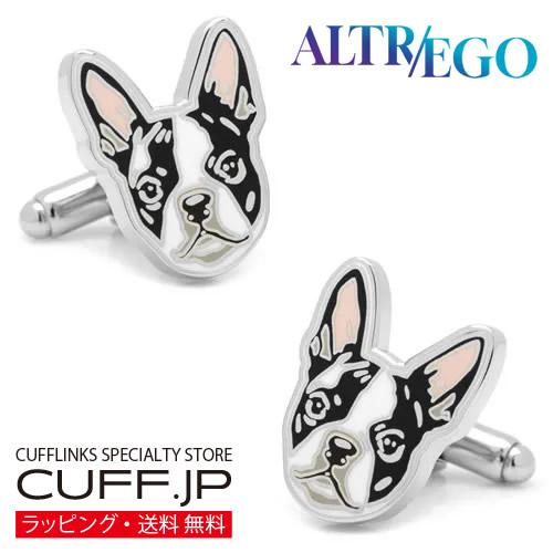 カフス カフスボタン ドッグ ボストンテリア 犬 カフリンクス : カフス
