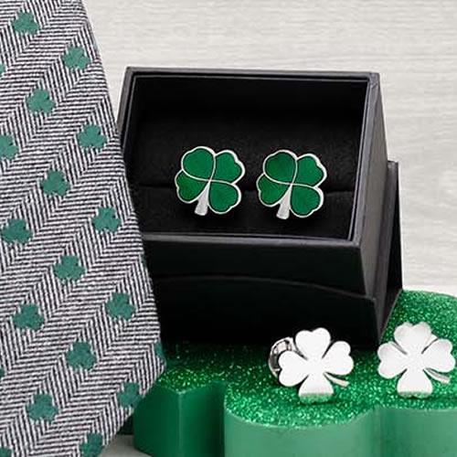 カフス カフスボタン グリーン クローバー カフリンクス |  | 05