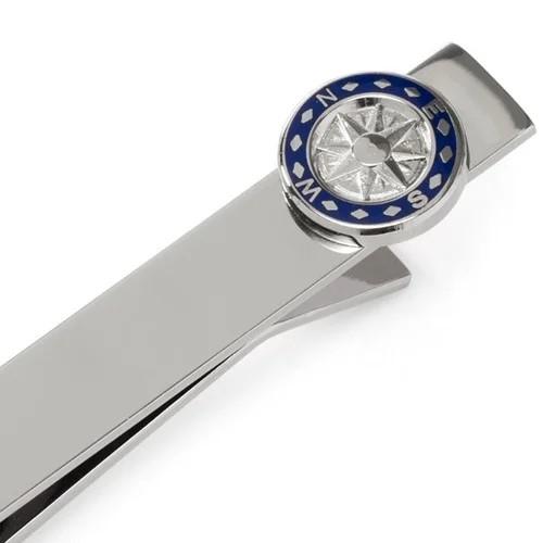 ネクタイピン タイバー ブルー コンパス タイクリップ タイピン