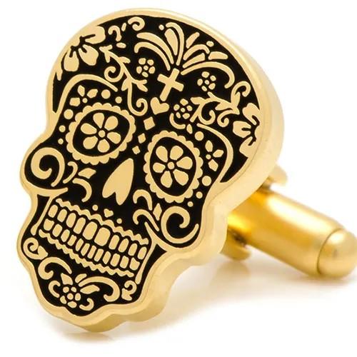 カフス カフスボタン スカル 骸骨 ゴールド DAY OF THE DEAD カフリンクス |  | 02