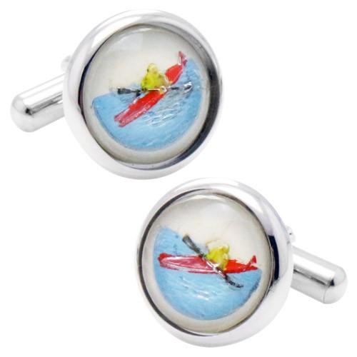 カフスボタン ビンテージ カヌー ボート カフス カフリンクス メンズアクセサリー |  | 02