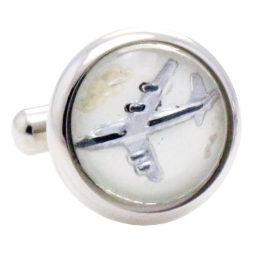 カフスボタン ビンテージ 飛行機 ジェット機 カフス カフリンクス メンズアクセサリー | 