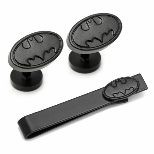 カフス ネクタイピン セット バットマン Batman サテンブラック カフスボタン カフリンクス タイバー タイクリップ |  | 01