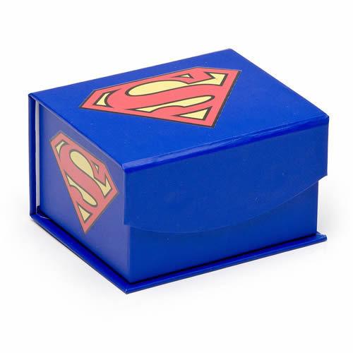 カフス カフスボタン スーパーマン Superman ネイビー ジェムストーン カフリンクス_3