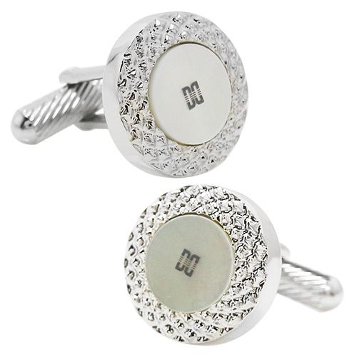 ダックス DAKS カフス カフスボタン ラウンド シェル 白蝶貝 カフリンクス |  | 01