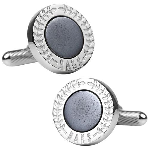 ダックス DAKS カフス カフスボタン ラウンド ヘマタイト カフリンクス |  | 01