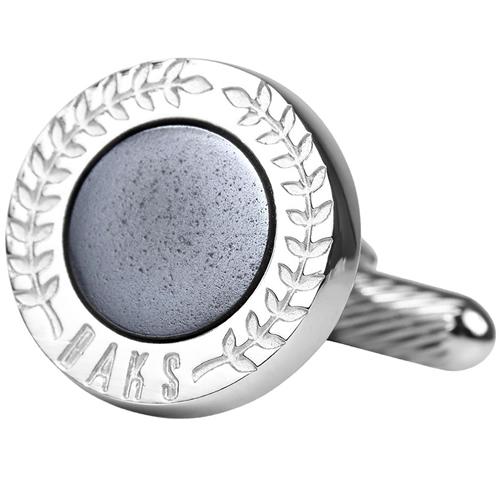 ダックス DAKS カフス カフスボタン ラウンド ヘマタイト カフリンクス |  | 03