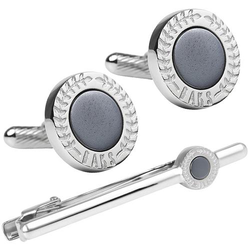 ダックス DAKS カフスボタン ネクタイピン セット ラウンド ヘマタイト カフス カフリンクス タイバー タイクリップ |  | 01